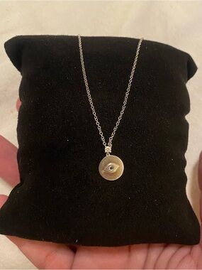 EF Collection 14k White Gold Diamond Sapphire Evil Eye Necklace